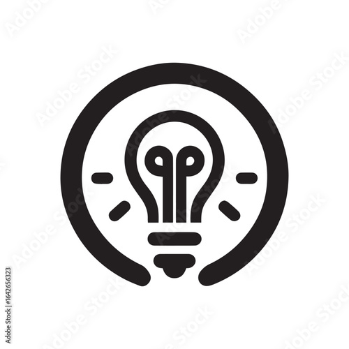 minimalist lamp logo with white background