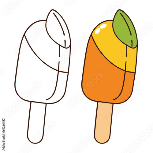Sweet and refreshing mango ice cream paletas, bursting with tropical flavor in every bite. Perfectly creamy, fruity treats to cool you down on sunny days!
