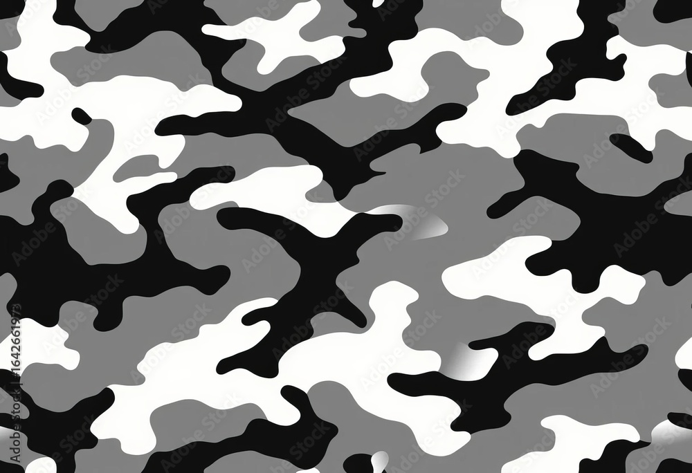 Black and white military camouflage seamless pattern , day, pattern Black and white military camouflage seamless pattern , day, pattern