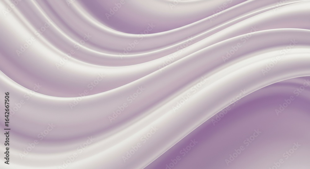 Obraz premium Elegant Lilac Silk Fabric Background with Flowing Waves.