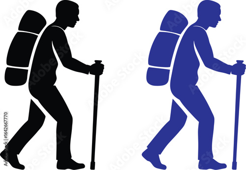 Hiking trekker backpacker adventure outdoor recreation sport