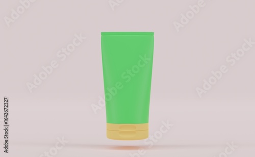 Wallpaper Mural 3D illustration. Packaging of hand or face cream on brown background. Torontodigital.ca