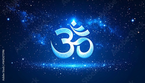 Om symbol in space