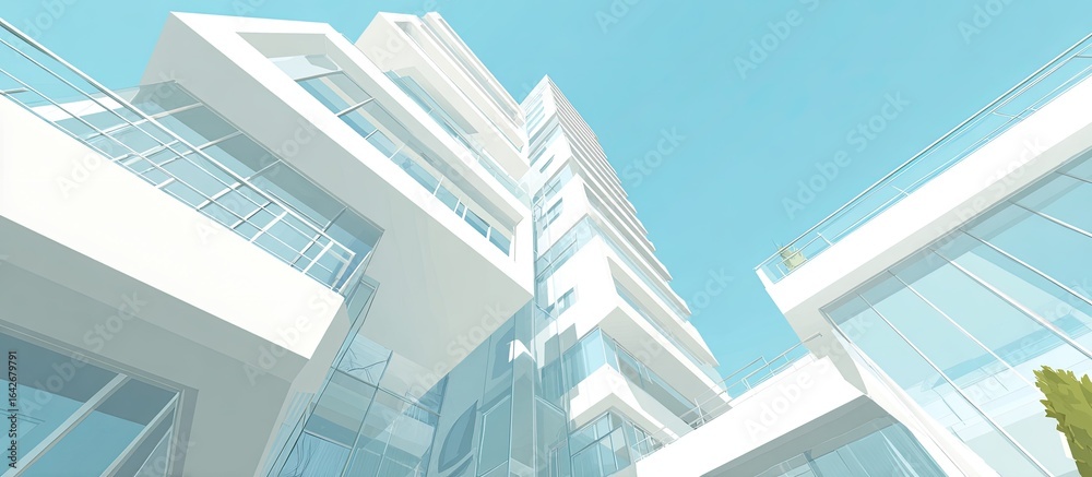 Obraz premium Modern, light-filled apartment complex