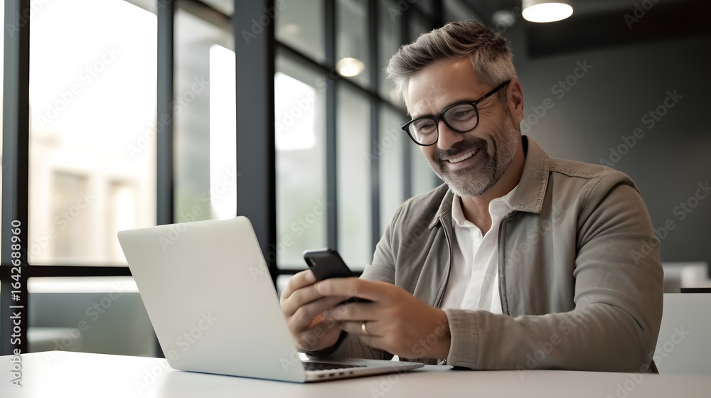 Fototapeta premium businessman working on laptop