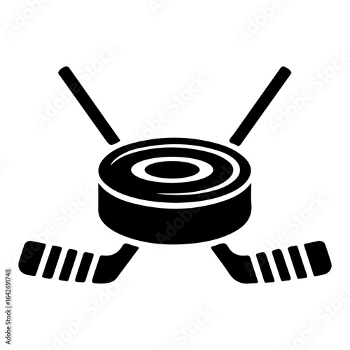 Minimalist ice hockey logo