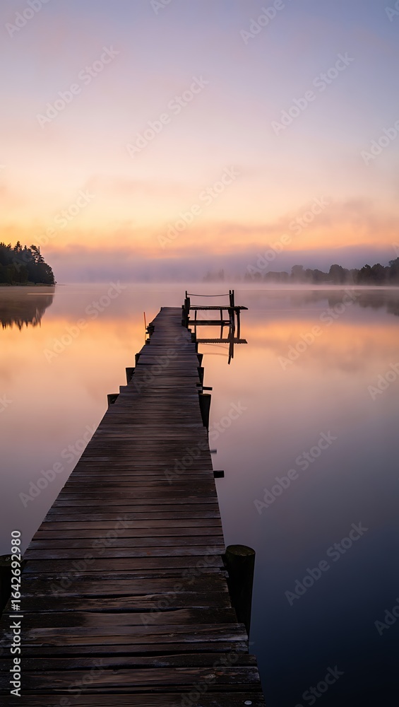 Obraz premium sunset on the lake