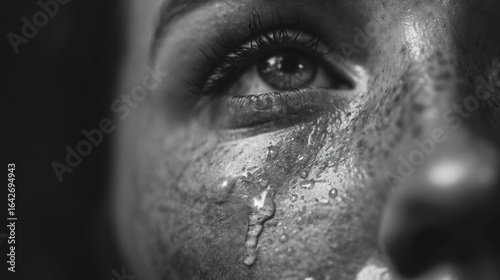 Closeup emotional face portrait