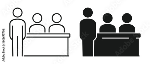 Jury committee icon. Illustration vector
