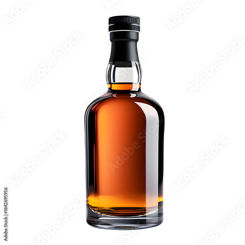 Whiskey bottle,whiskey bottle. Mockup ready, unbranded isolated on a white background