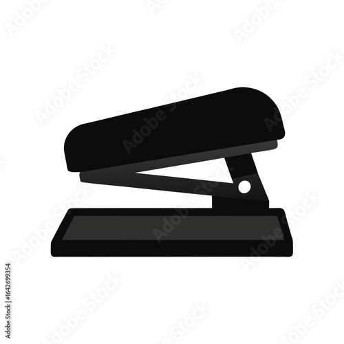 Simple black stapler icon on a black background