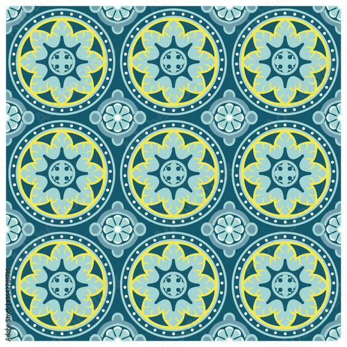 Beautiful décor floral Broder vector illustration