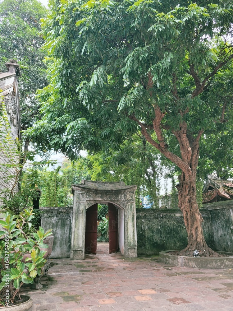 traditional garden in hanoi, vietnam traditional garden in hanoi, vietnam
