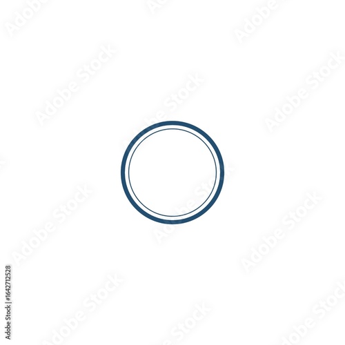 A double circle with a minimalist and symmetrical design. There are two concentric circles.