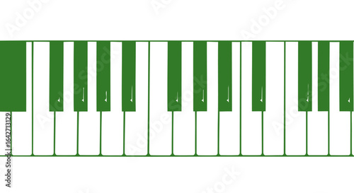 abstract piano keys green background for music design