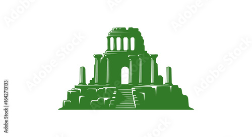 ancient ruins illustrative vector of lost civilization for game design