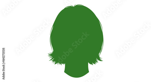 anonymous female profile green silhouette for privacy identity