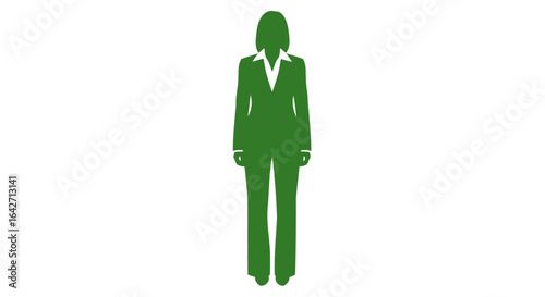 anonymous green businessperson placeholder for diverse corporate presentations