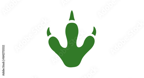 dinosaur footprint icon prehistoric era design element
