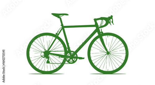 ecofriendly cycling green road bike silhouette for sustainable designs
