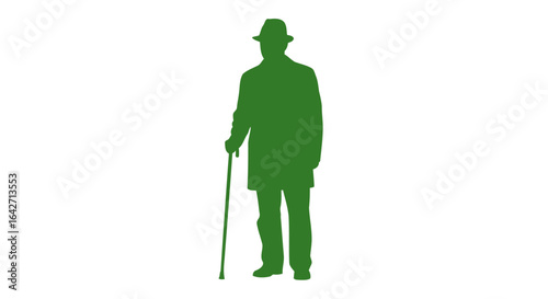 elegant gentleman silhouette perfect for vintage mystery themes