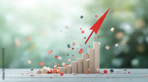 Growth strategy visualization business sector infographic design motivational environment positive viewpoint success concept