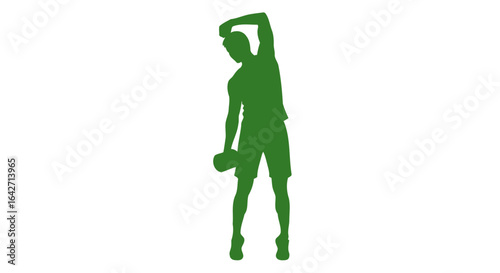 fitness silhouette strength training weightlifting exercise