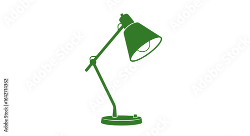 green desk lamp icon simple illumination solution for designs