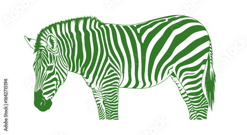 green zebra silhouette unique design for ecofriendly brands