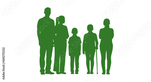 multigenerational family silhouette illustrating unity heritage and legacy