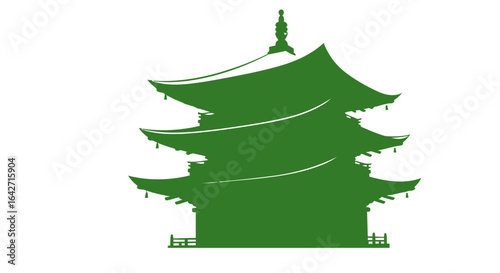 serene pagoda silhouette asian architecture for zen tranquility designs