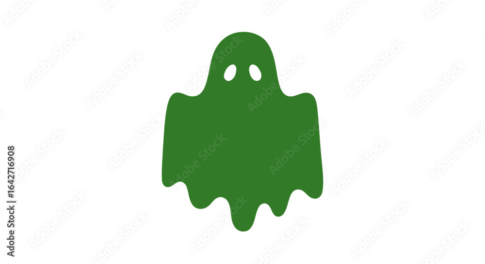 Fototapeta premium spooky green ghost illustration perfect for halloween designs