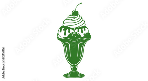 spooky green ice cream sundae perfect for halloween treats