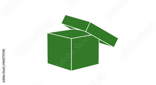 unveiling the mystery a partially open green cube box