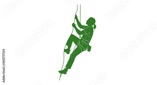 woman ascending strength determination and reaching new heights