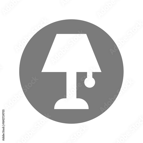 Lighting, light fixtures store vector label. Home decor, interior improvement sticker or icon.