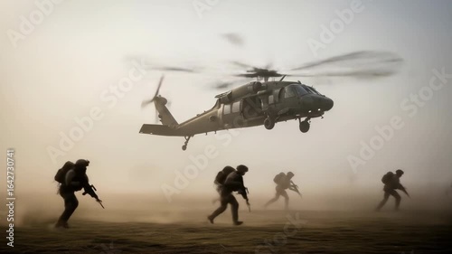 Black Hawk Helicopter Extraction: Elite Soldiers' Dusty Assault