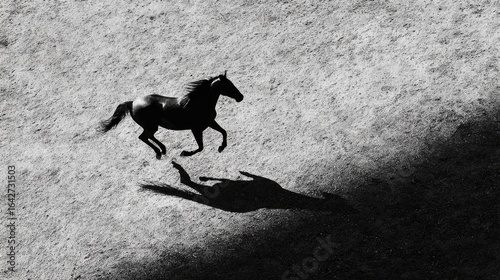 Wallpaper Mural Black and white horse shadow Torontodigital.ca