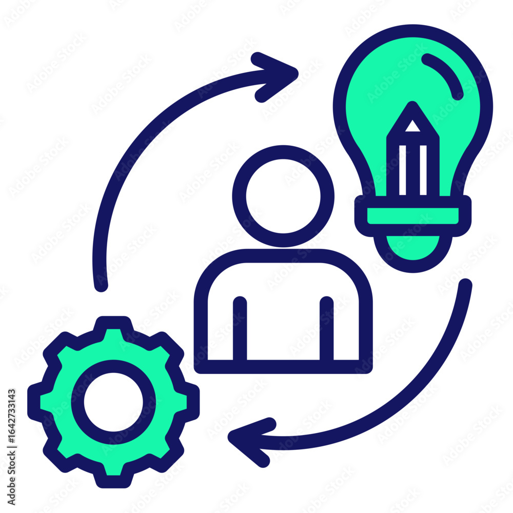 Fototapeta premium Rethink Operations Icon Element For Design