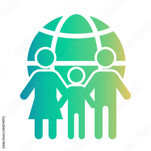 family migration Gradient icon
