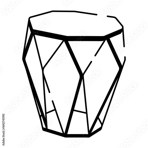 A drawing style icon depicting side table
