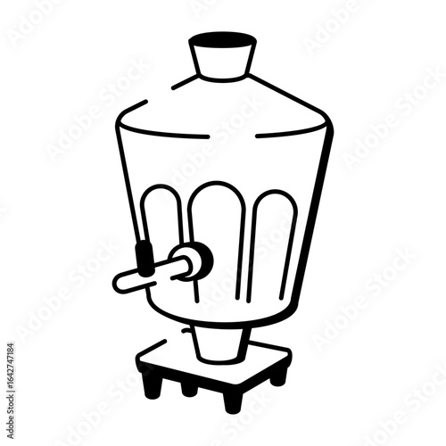 A drawing style icon depicting kerosene lamp