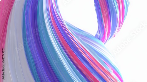 Abstract swirling ribbons of vibrant colors.