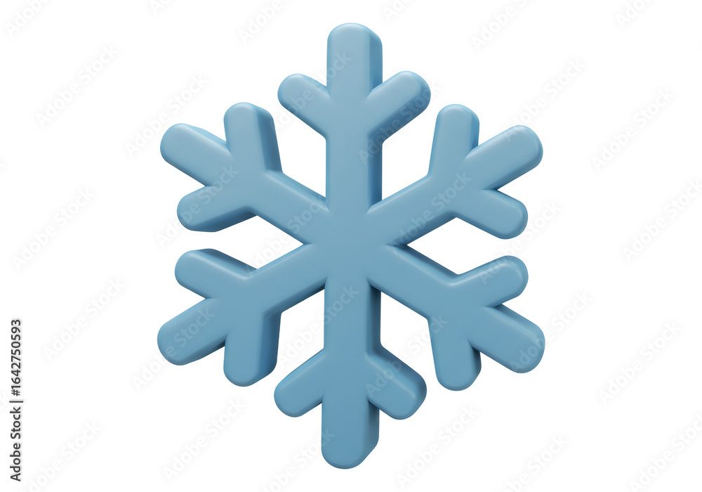 Obraz premium 水色の雪片アイコン 冬の結晶 氷のシンボル 透明な背景要素