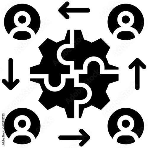 collaborative  icon for Self improvement, business, website, application, printing, document, poster design, etc