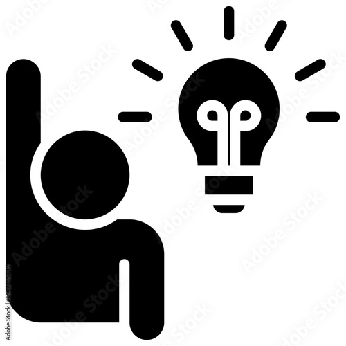 initiative icon for Self improvement, business, website, application, printing, document, poster design, etc