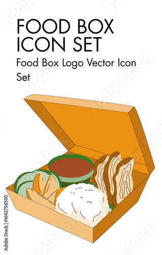 Food box Logo vector Icon set