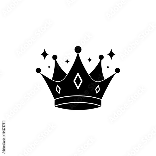 golden crown with sparkling gemstones on transparent background