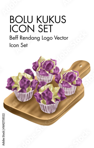 Boalu kukus Logo vector Icon set