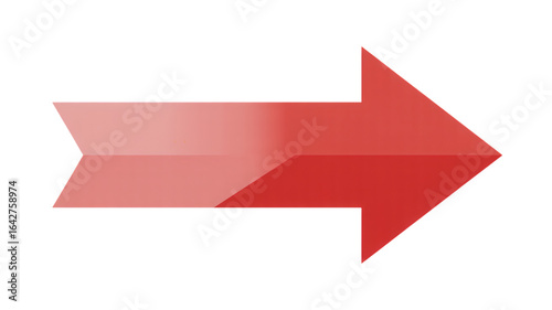 Dynamic red arrow points forward indicating progress, direction, and success.